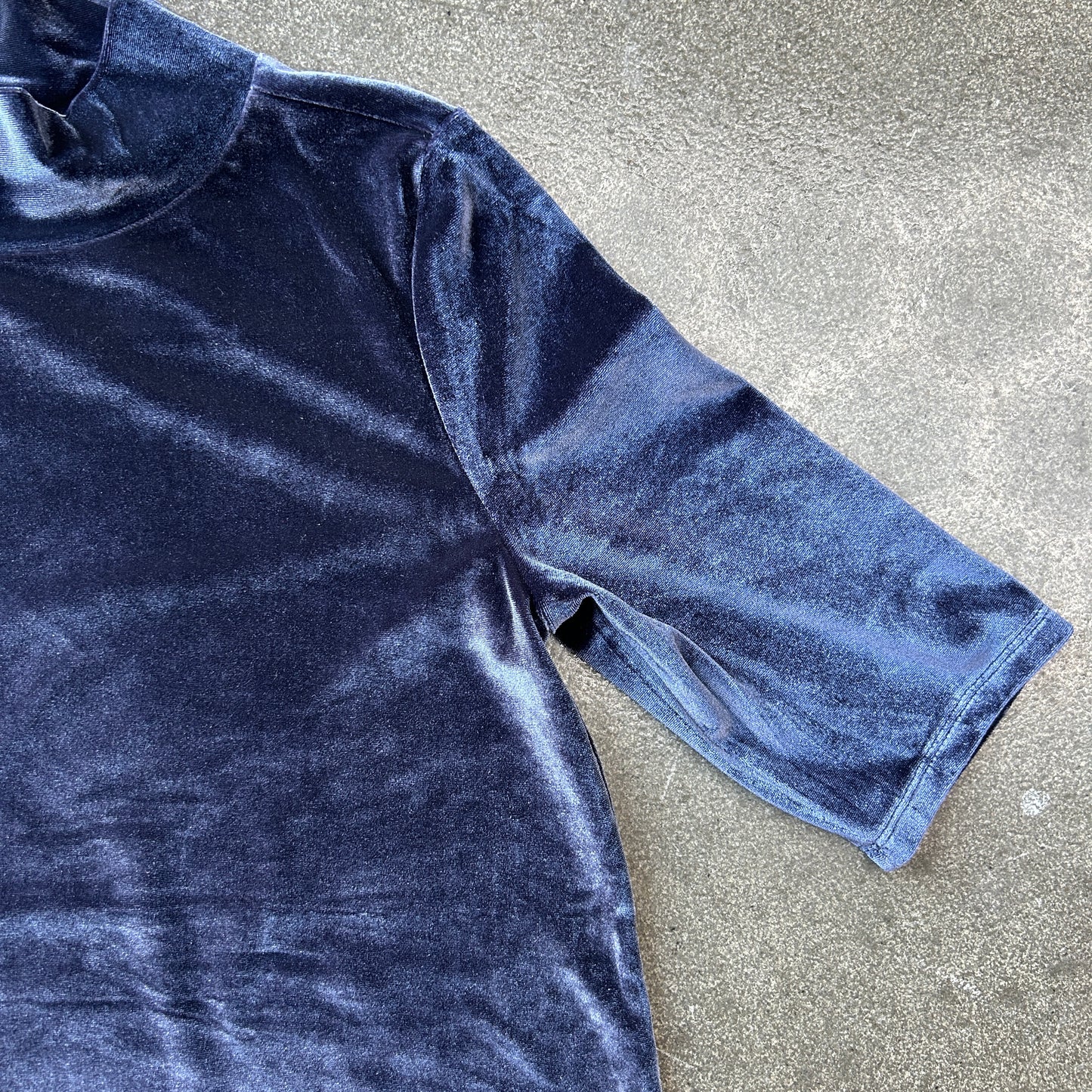 Vintage Navy Velvet Shirt