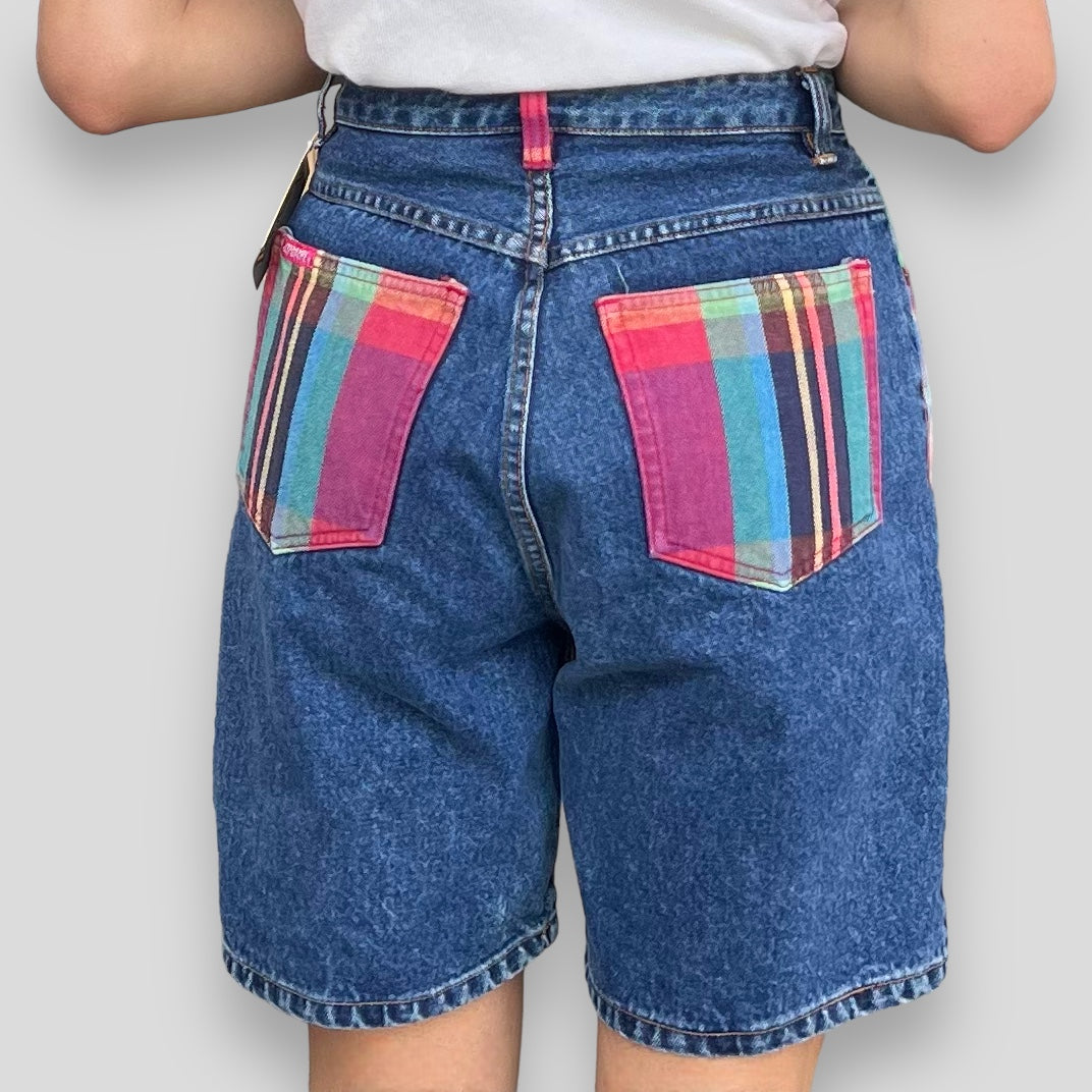 Jordache Plaid Denim Shorts