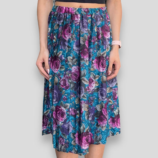 Vintage Floral Mid Length Skirt