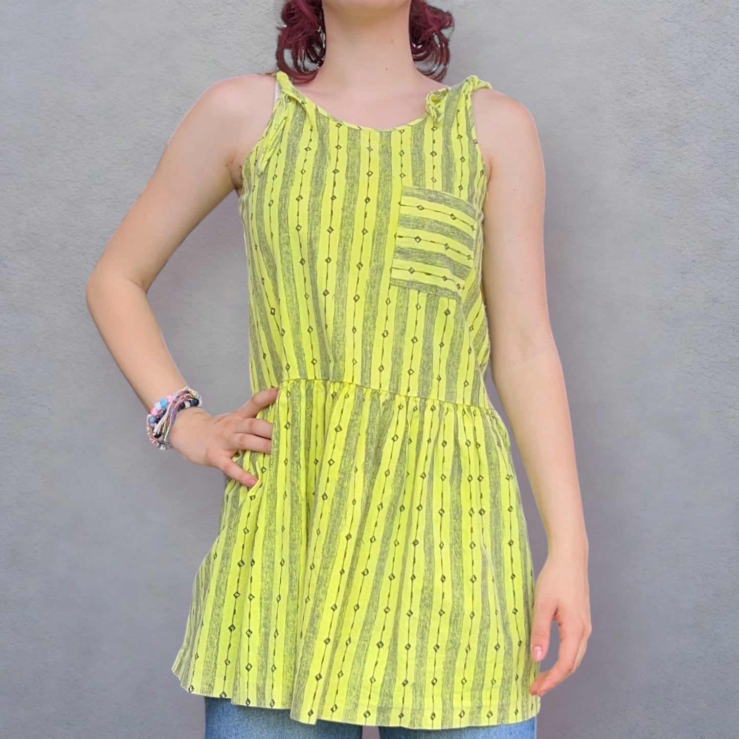 Vintage Yellow Girls Girls Dress