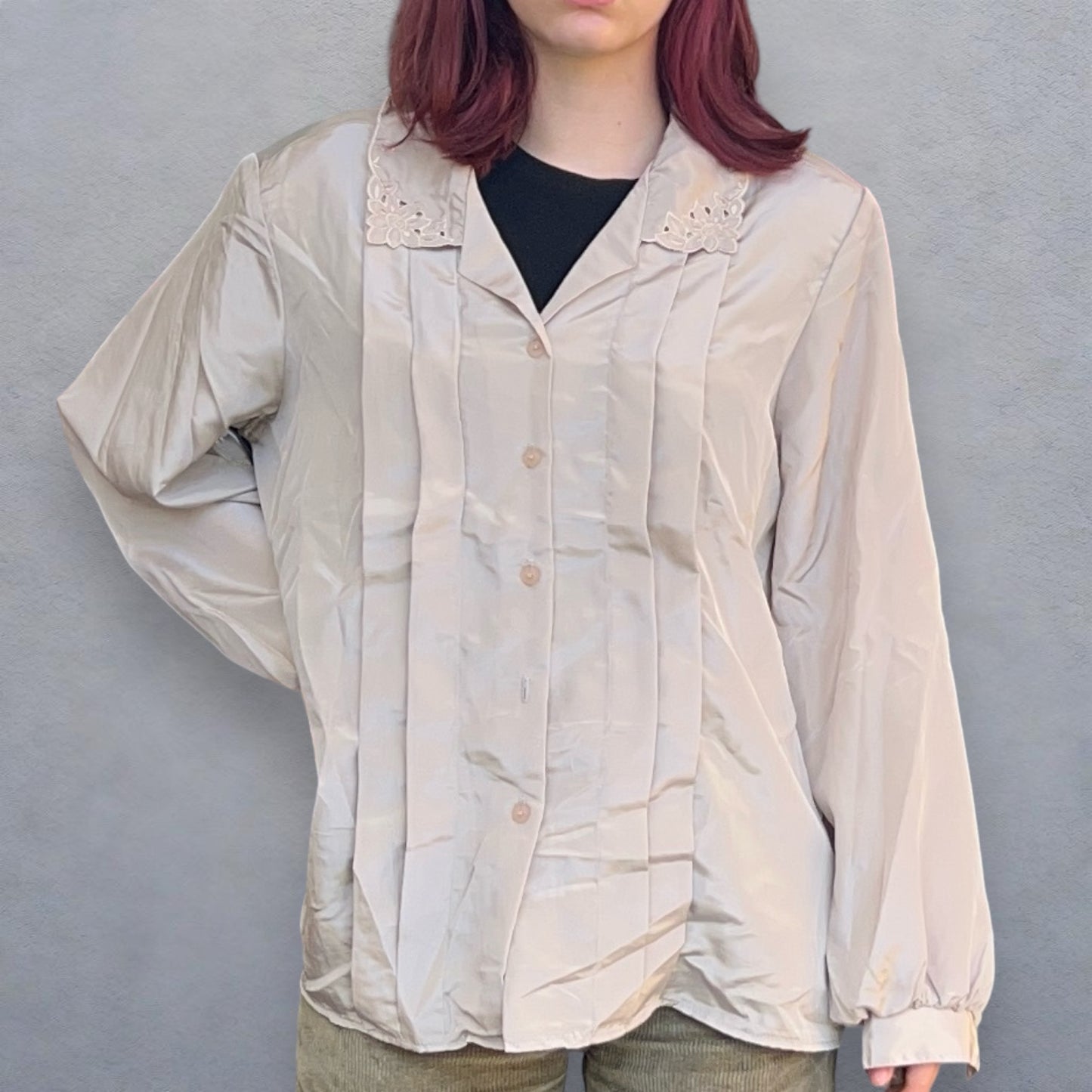 Vintage Liz Baker Brown Button Down