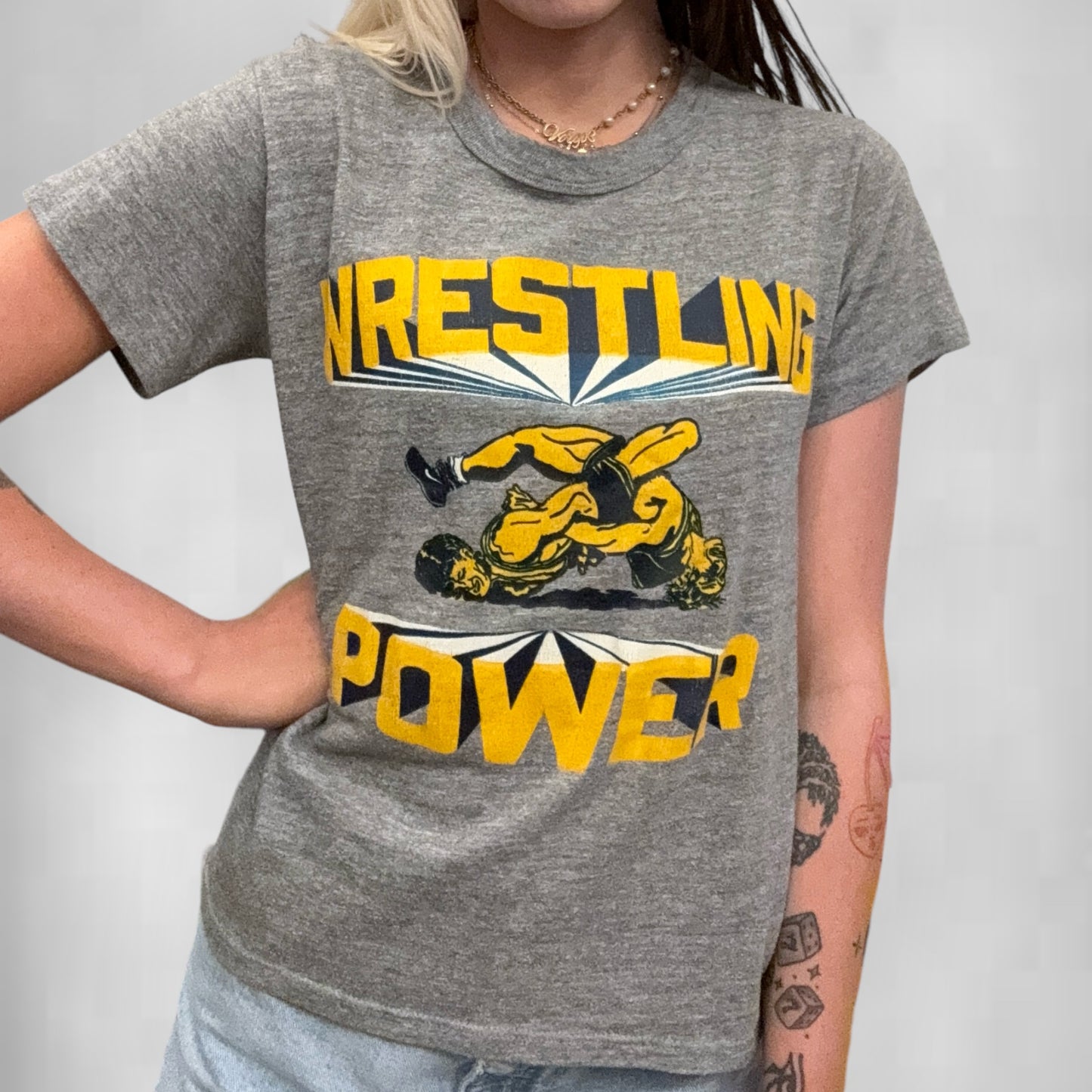 Vintage Russell Wrestling Power Baby Tee