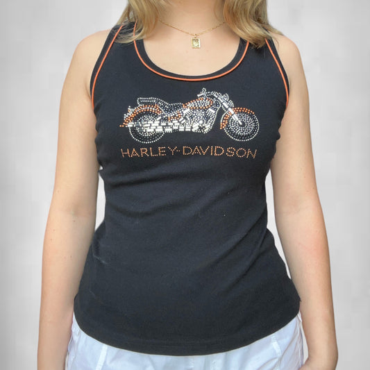 Vintage Bedazzled Harley Davidson Tank