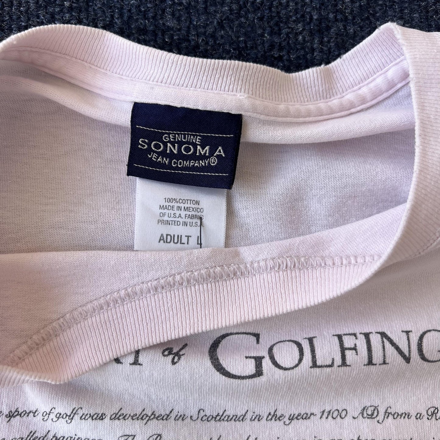 Vintage 90s Golf History Tee