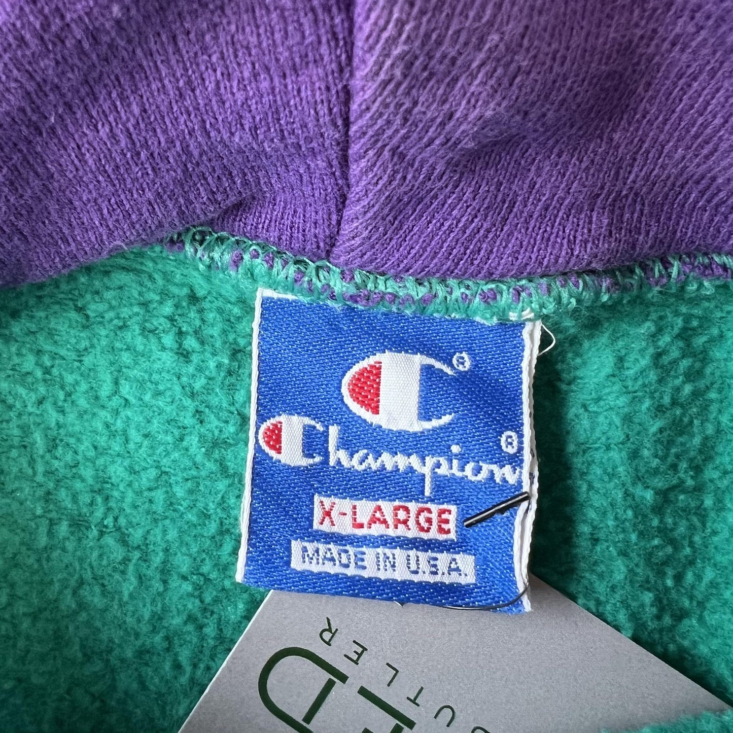 Vintage 90s Champion Tufts Pullover Embroidered Made In USA Hoodie