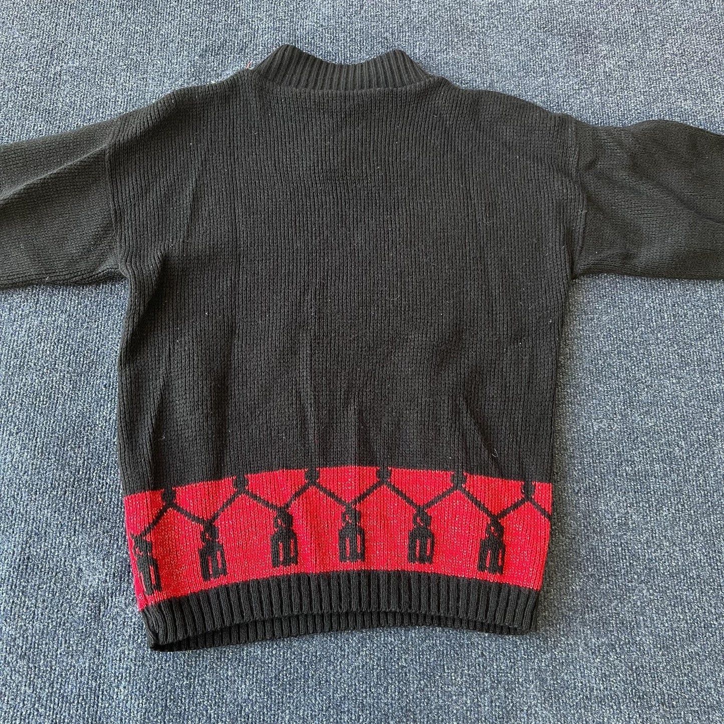 Vintage Cat Floral Knit Sweater