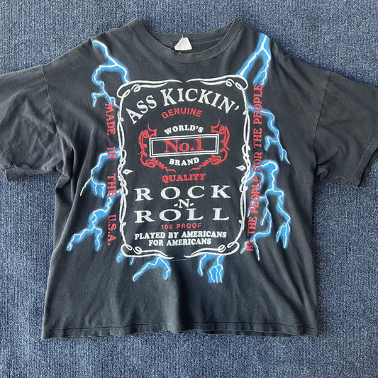 Vintage Ass Kickin Rock N Roll American Thunder Tee