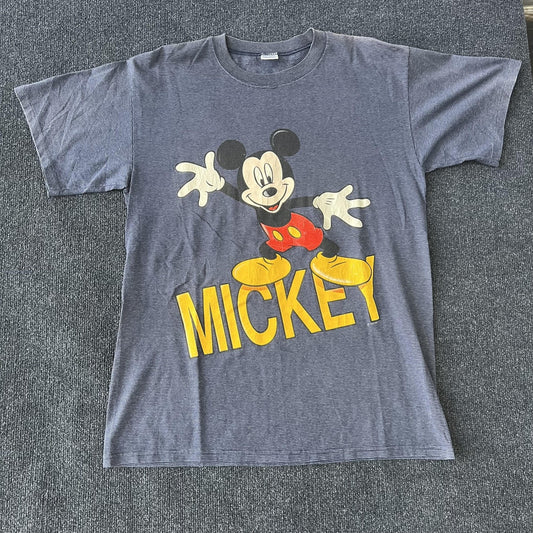 Vintage 90s Mickey Mouse Pinstripe Tee