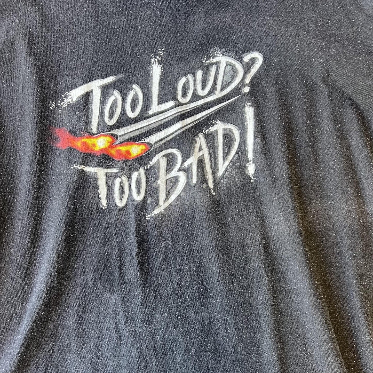 Y2K Hot Leathers Too Loud Too Bad Tee