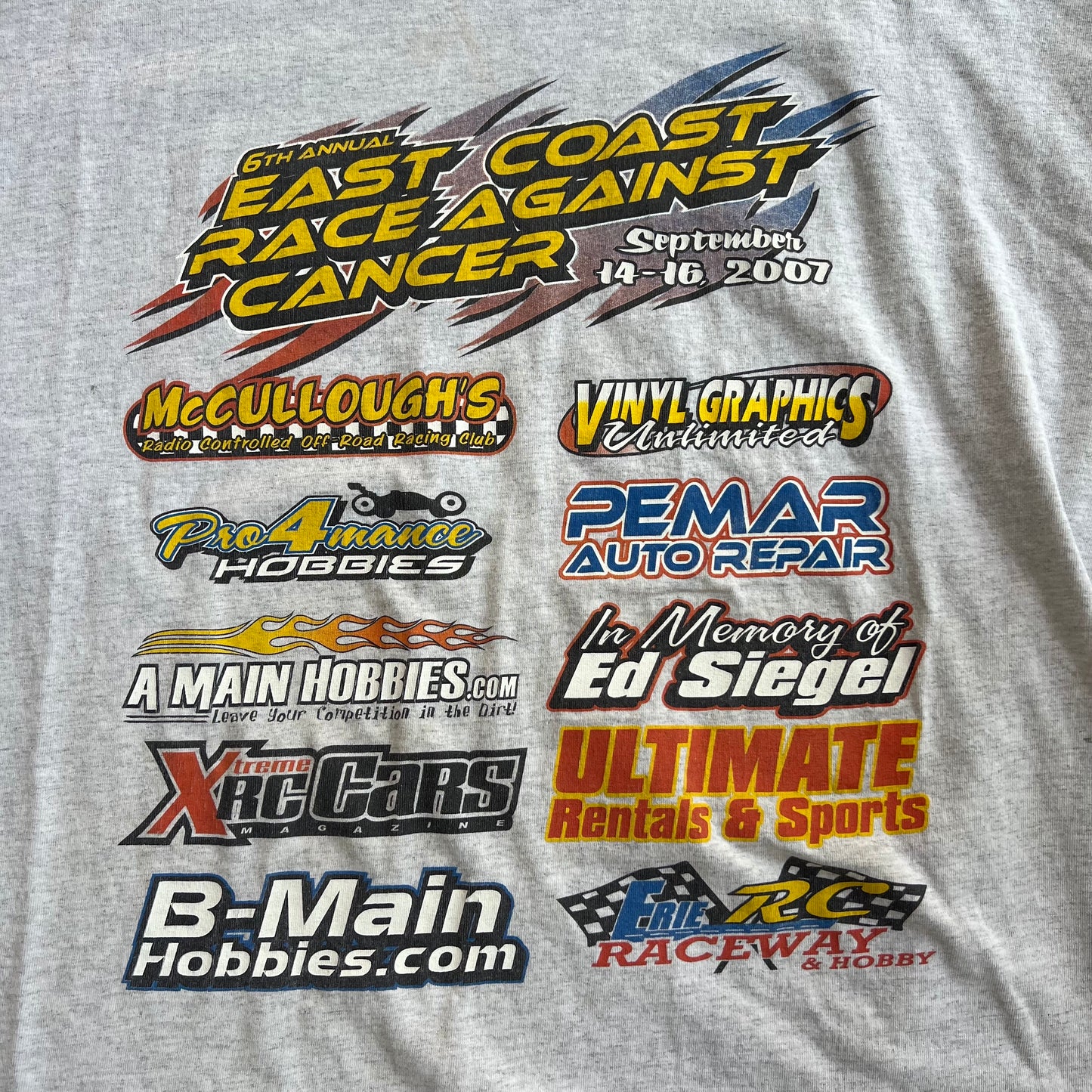 Nascar East Coast Race Against Cancer 2007 Tee