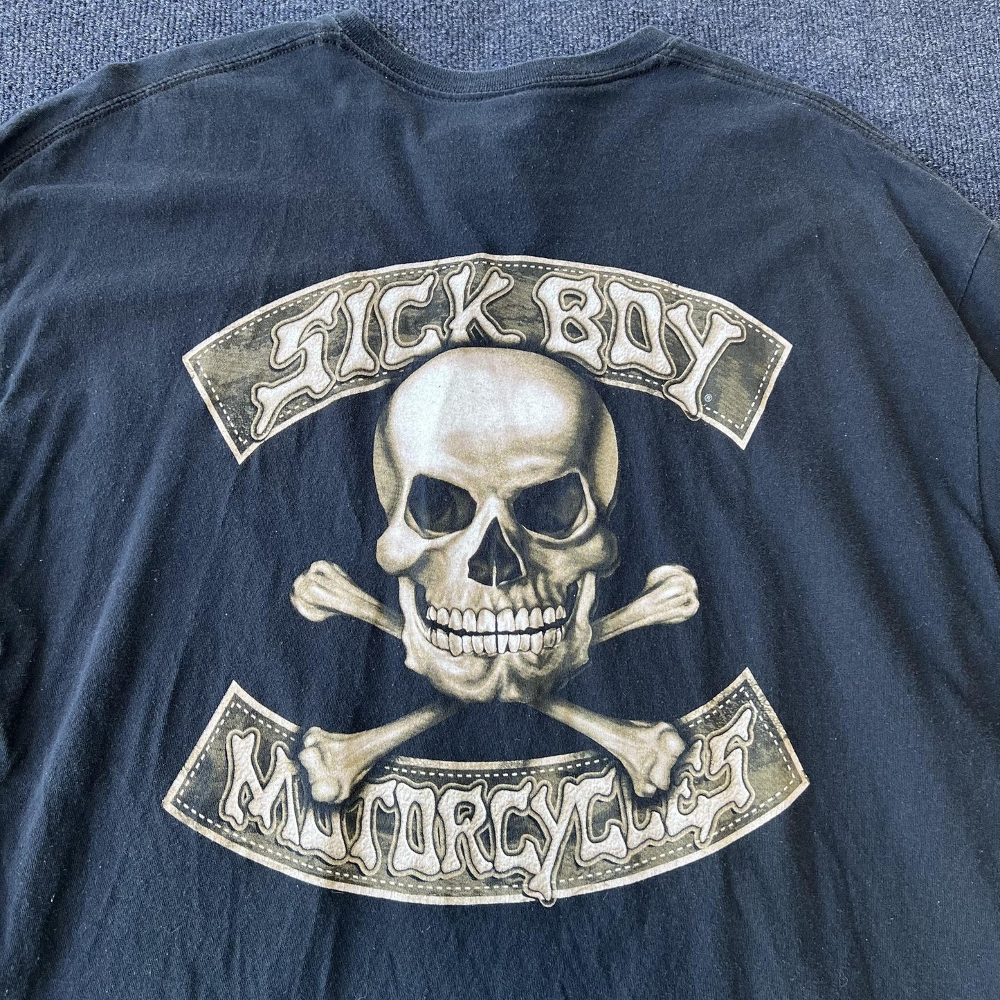 Y2K Sick Boy Motorcycle Skull Tee