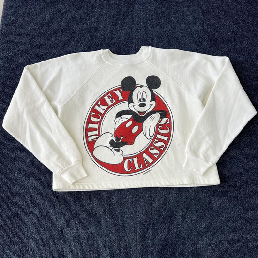 Vintage 90s Mickey Cropped Crewneck