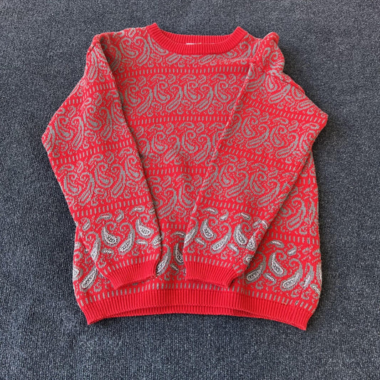 Vintage 90s Izod Paisley Knit Sweater
