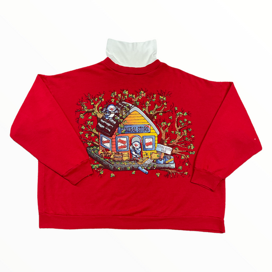 General Store Red Turtleneck Crewneck