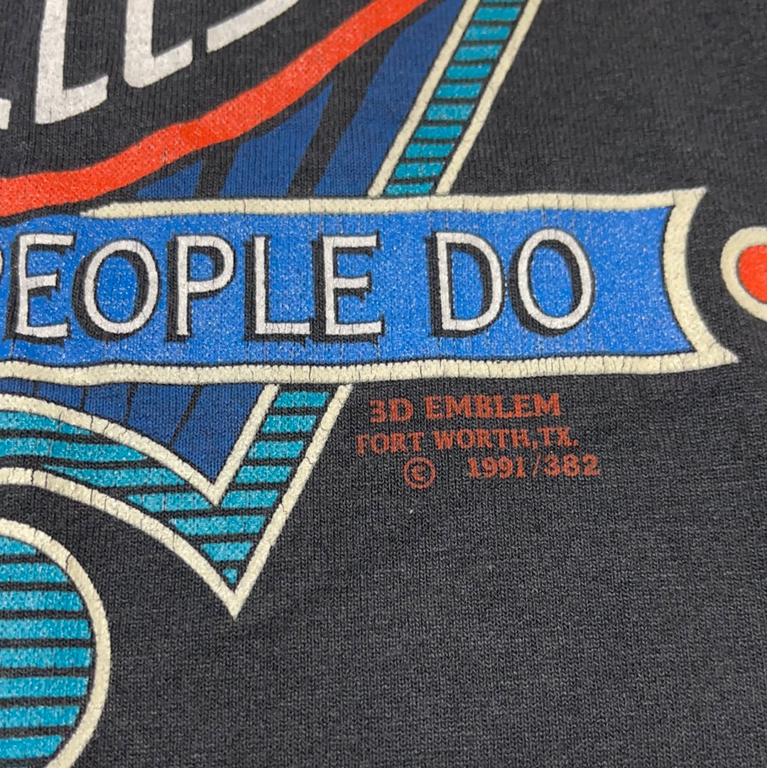 Vintage Harley Davidson 3D Emblem Strong People Tee