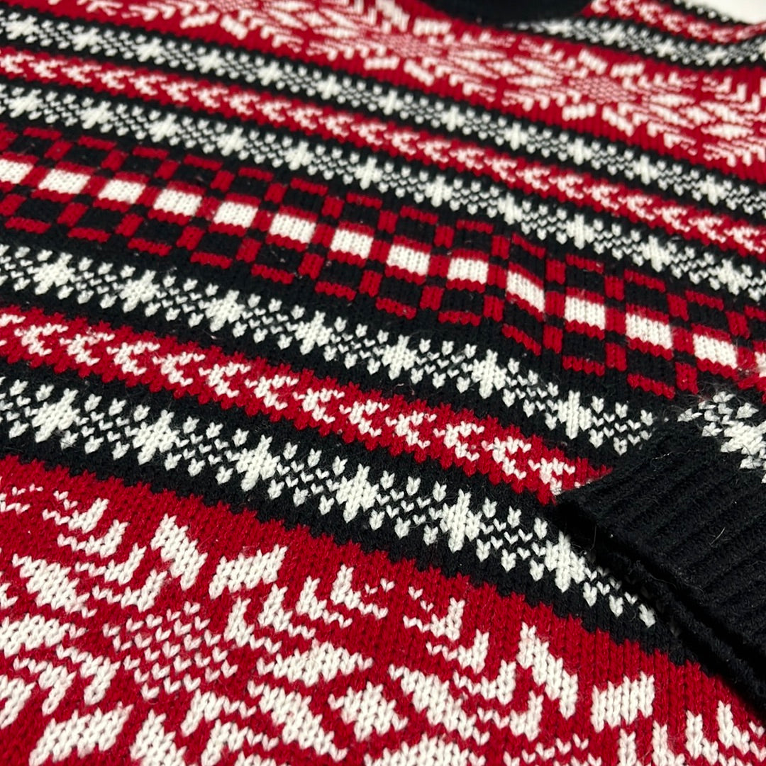 Jennifer Moore Red & Black Sweater