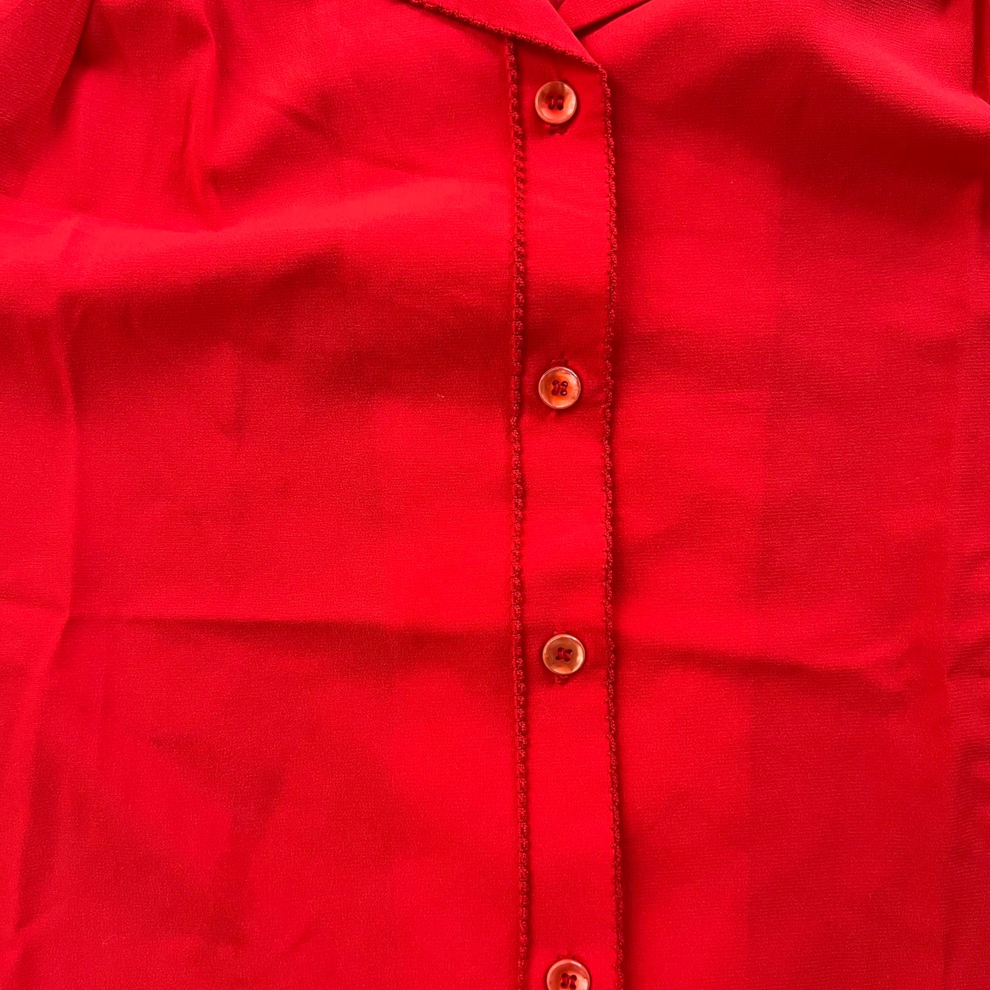 Vintage Red Button-Up